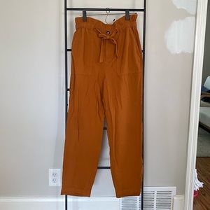 Madewell dunaway paperbag pants, size M